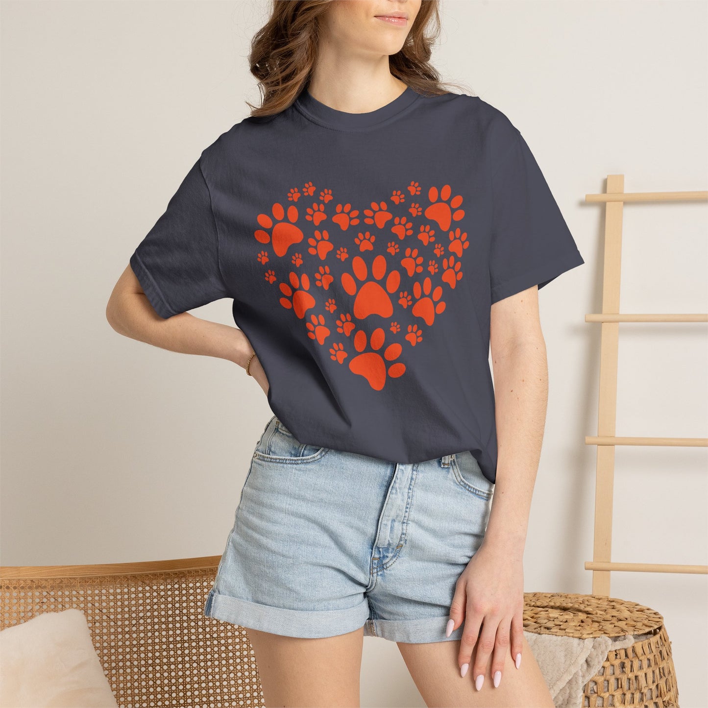 Heart Footprint Dogs - T-Shirt