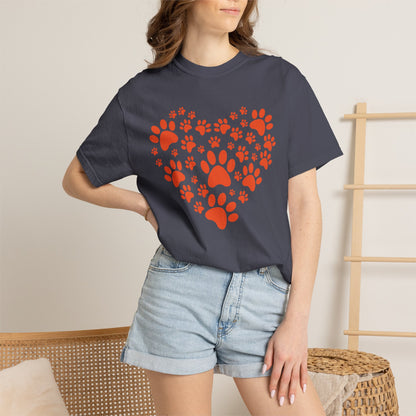 Heart Footprint Dogs - T-Shirt