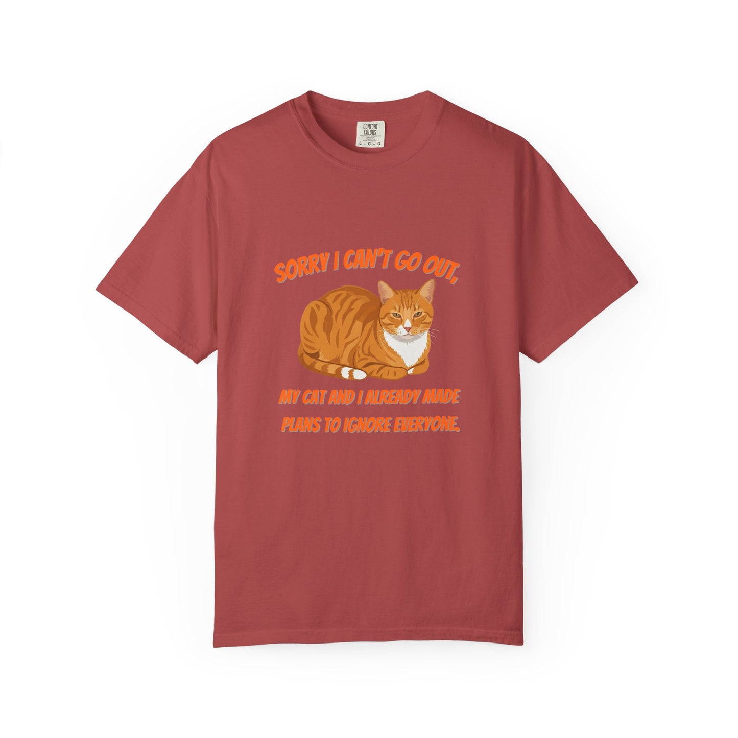 Sorry I Cant Go Cat - T-Shirt
