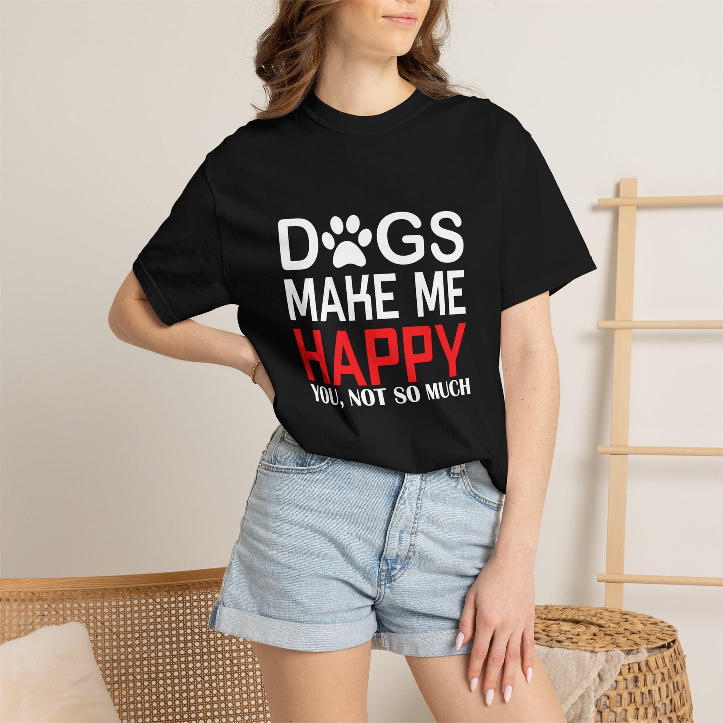 Dogs Make Me Happy Dogs - T-Shirt