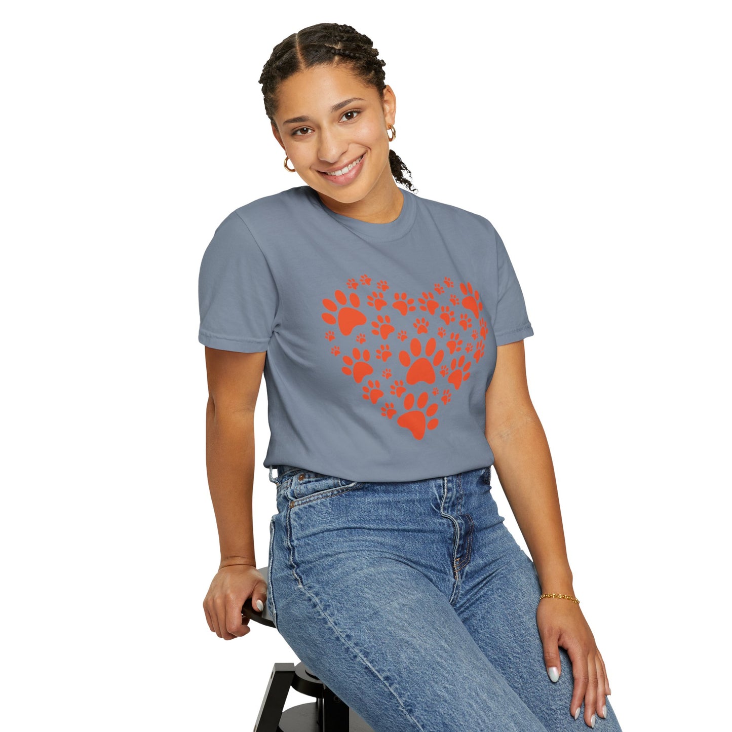 Heart Footprint Dogs - T-Shirt