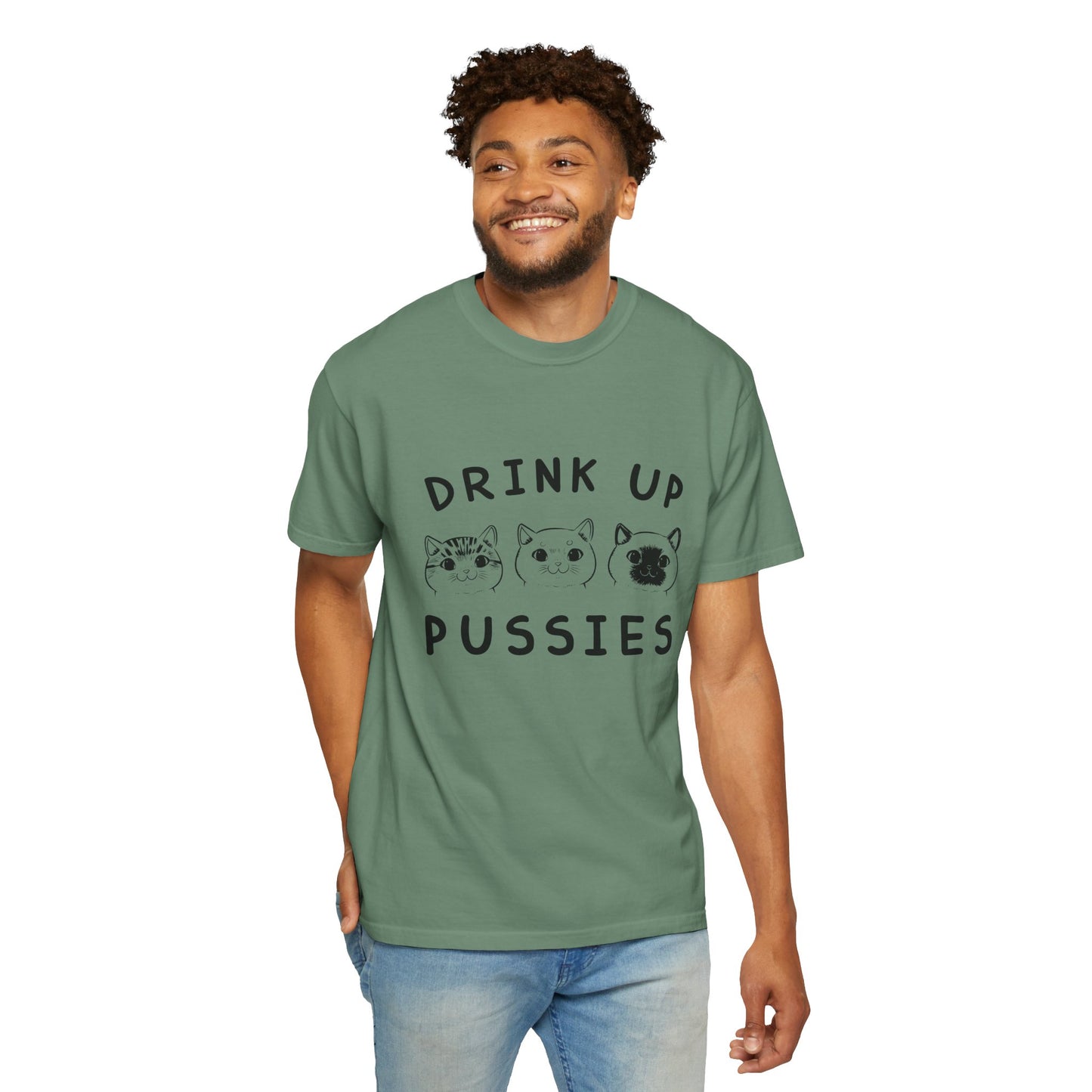 Drink Up Cat - T-Shirt