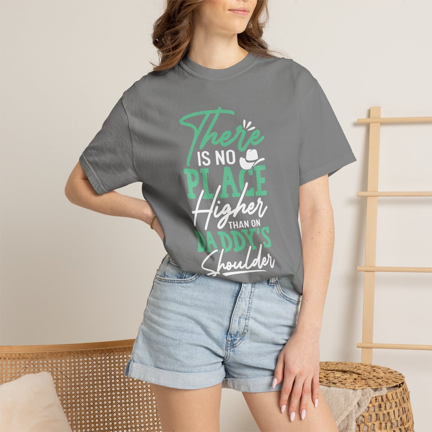 Daddys Shoulder Dad - T-Shirt