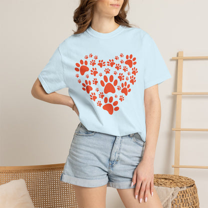 Heart Footprint Dogs - T-Shirt
