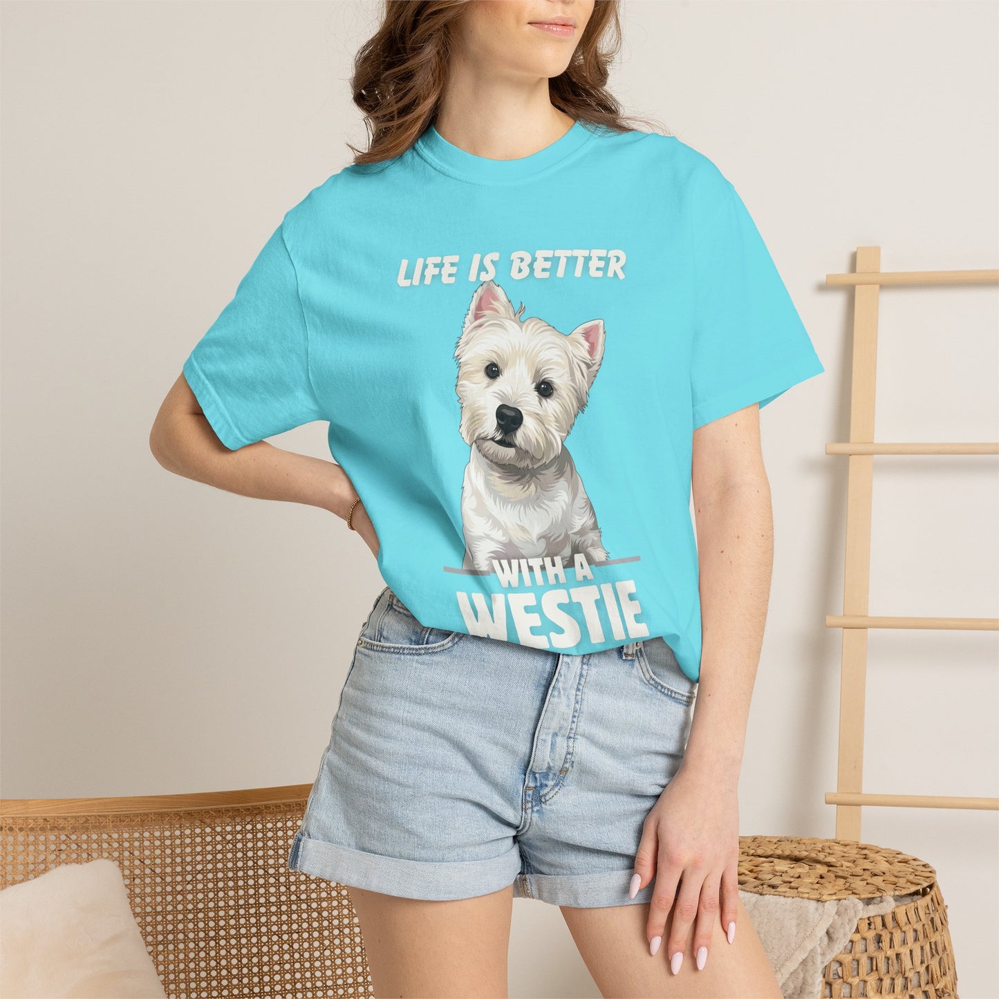 Life is Better Westie Dog - T-Shirt