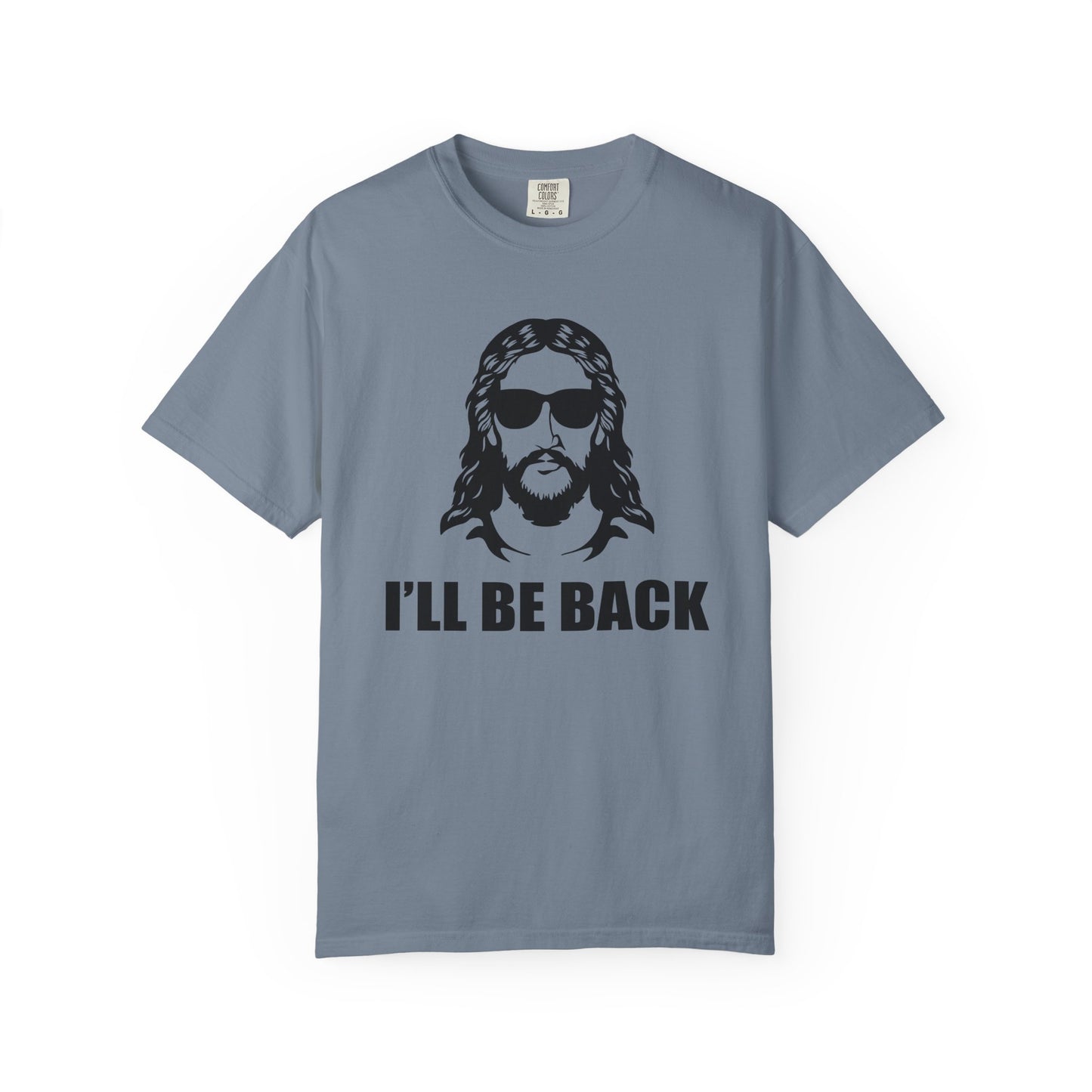 Jesus 'I'll Be Back' Sunglasses Portrait T-Shirt