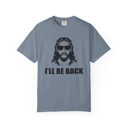 Jesus 'I'll Be Back' Sunglasses Portrait T-Shirt