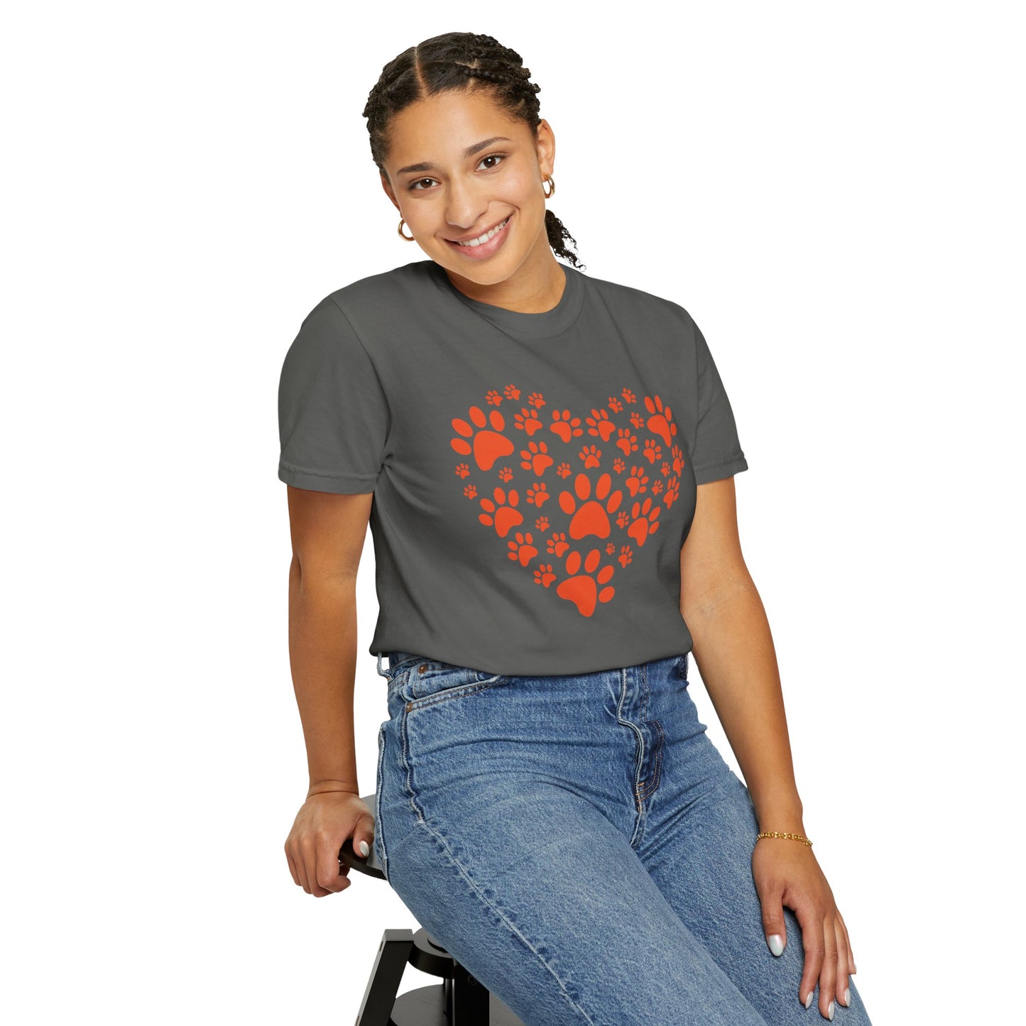 Heart Footprint Dogs - T-Shirt