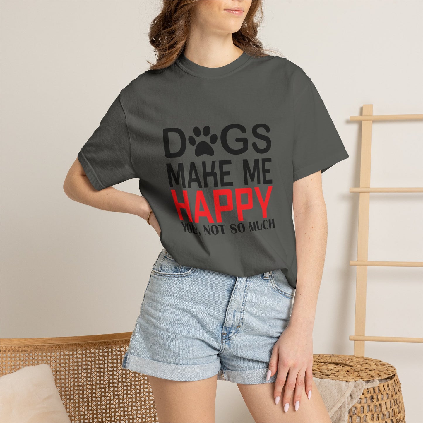 Dogs Make Me Happy Dogs - T-Shirt
