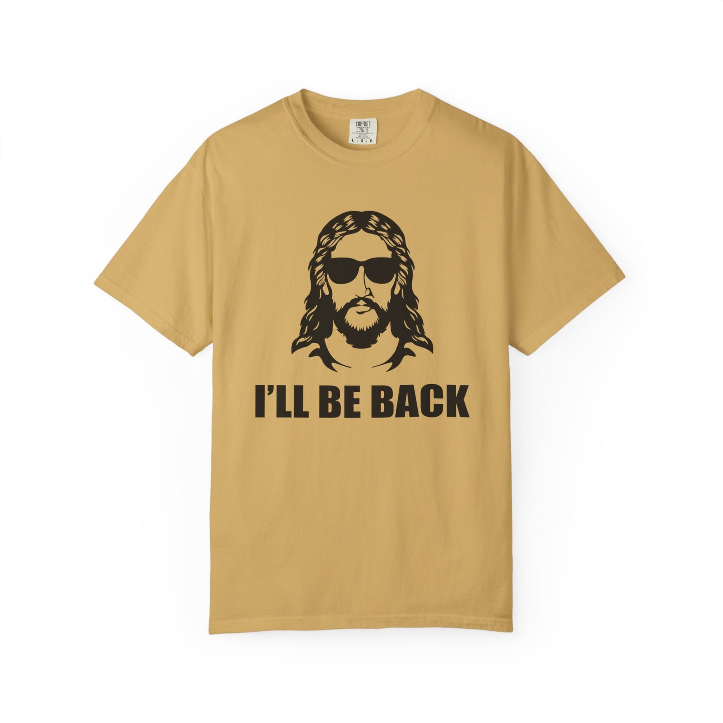 Jesus 'I'll Be Back' Sunglasses Portrait T-Shirt