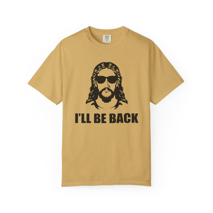 Jesus 'I'll Be Back' Sunglasses Portrait T-Shirt