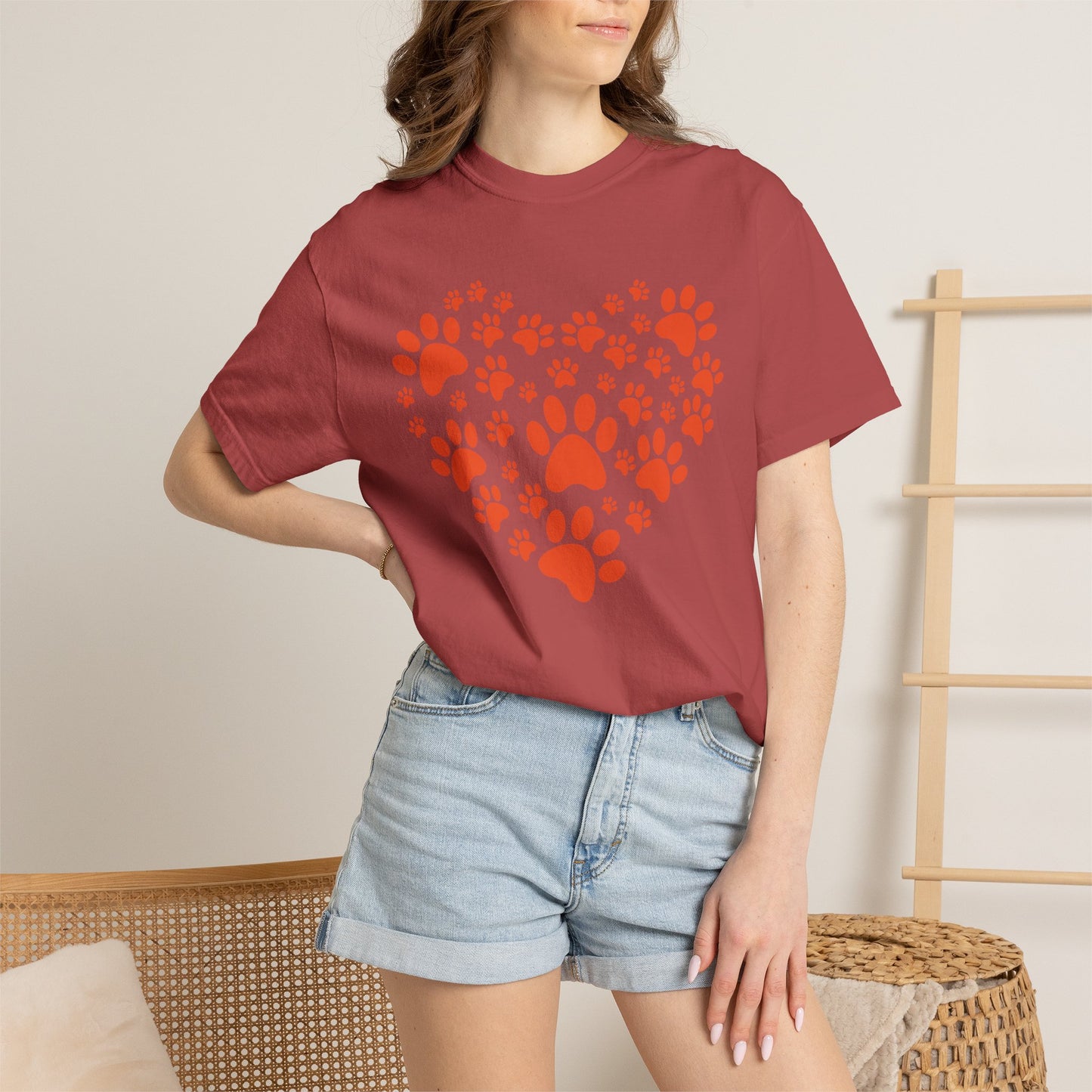 Heart Footprint Dogs - T-Shirt