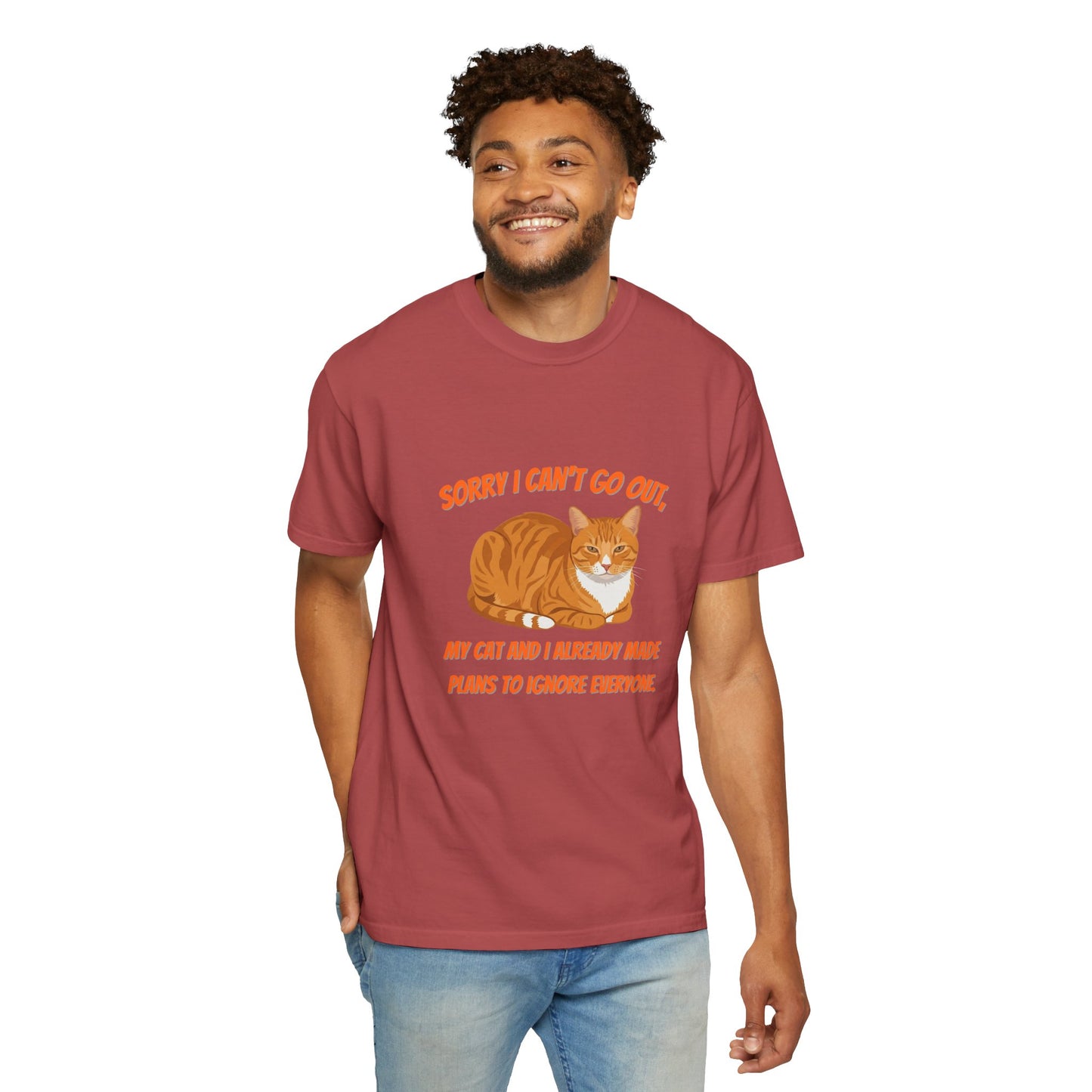 Sorry I Cant Go Cat - T-Shirt