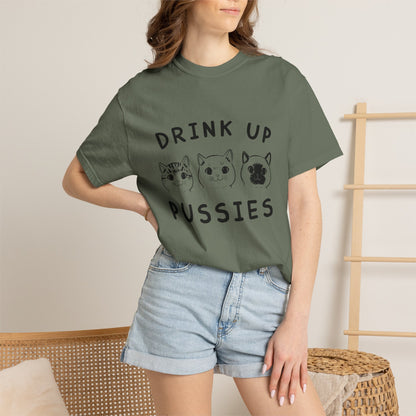 Drink Up Cat - T-Shirt