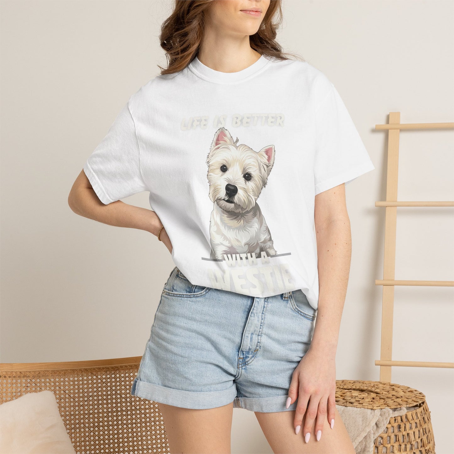 Life is Better Westie Dog - T-Shirt