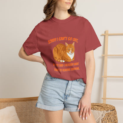 Sorry I Cant Go Cat - T-Shirt