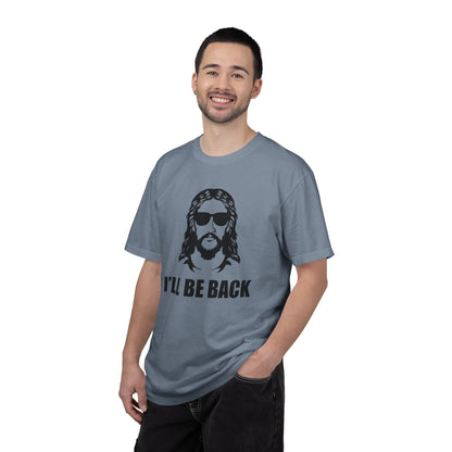 Jesus 'I'll Be Back' Sunglasses Portrait T-Shirt