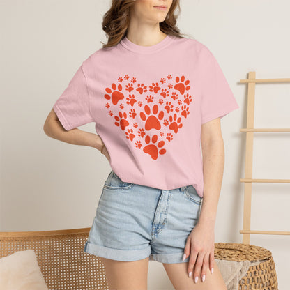 Heart Footprint Dogs - T-Shirt