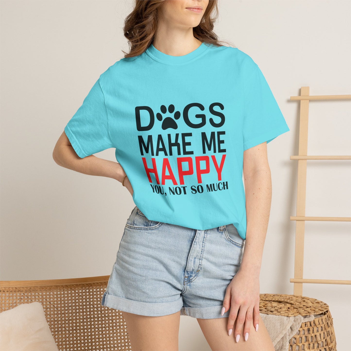 Dogs Make Me Happy Dogs - T-Shirt