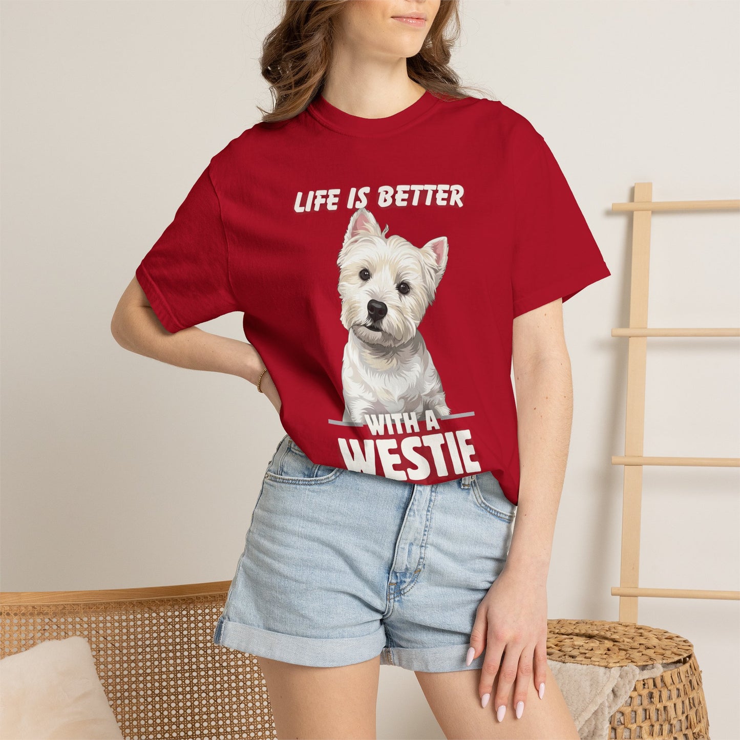 Life is Better Westie Dog - T-Shirt