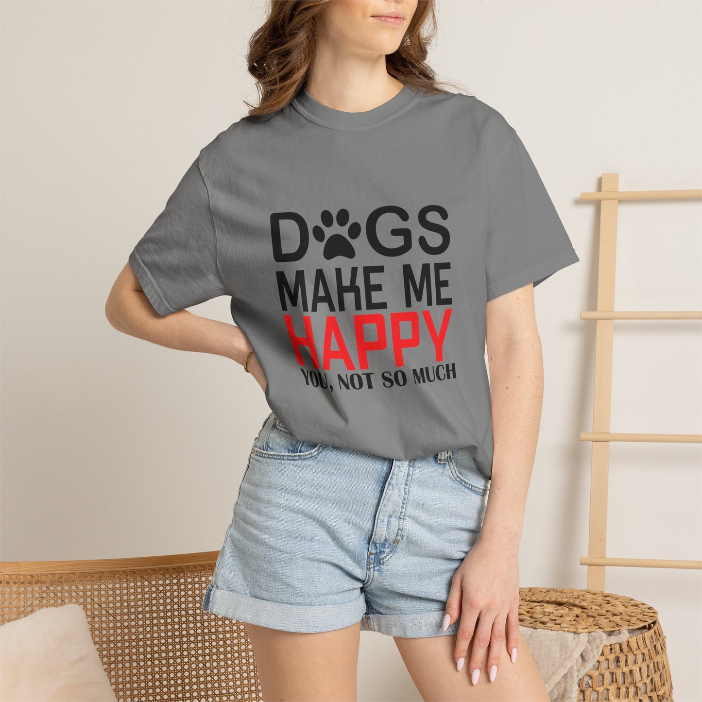 Dogs Make Me Happy Dogs - T-Shirt