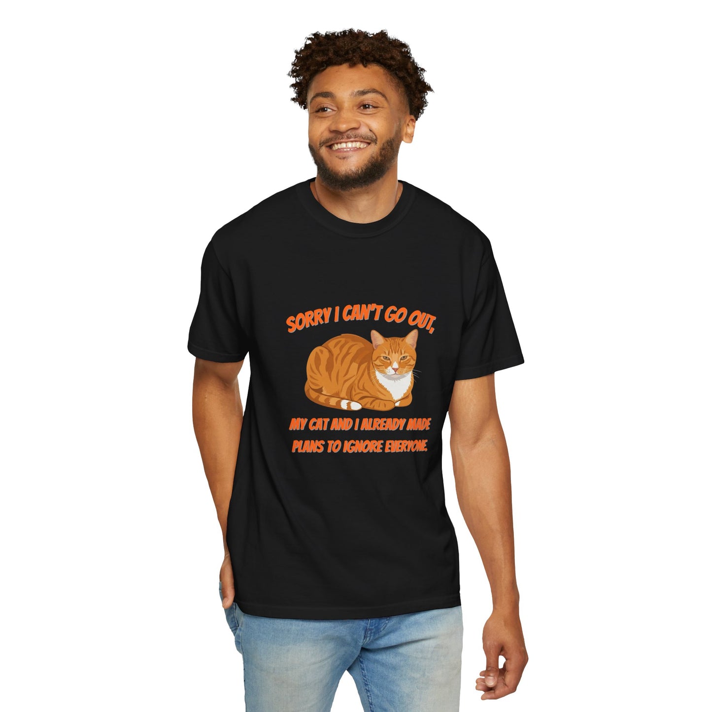 Sorry I Cant Go Cat - T-Shirt