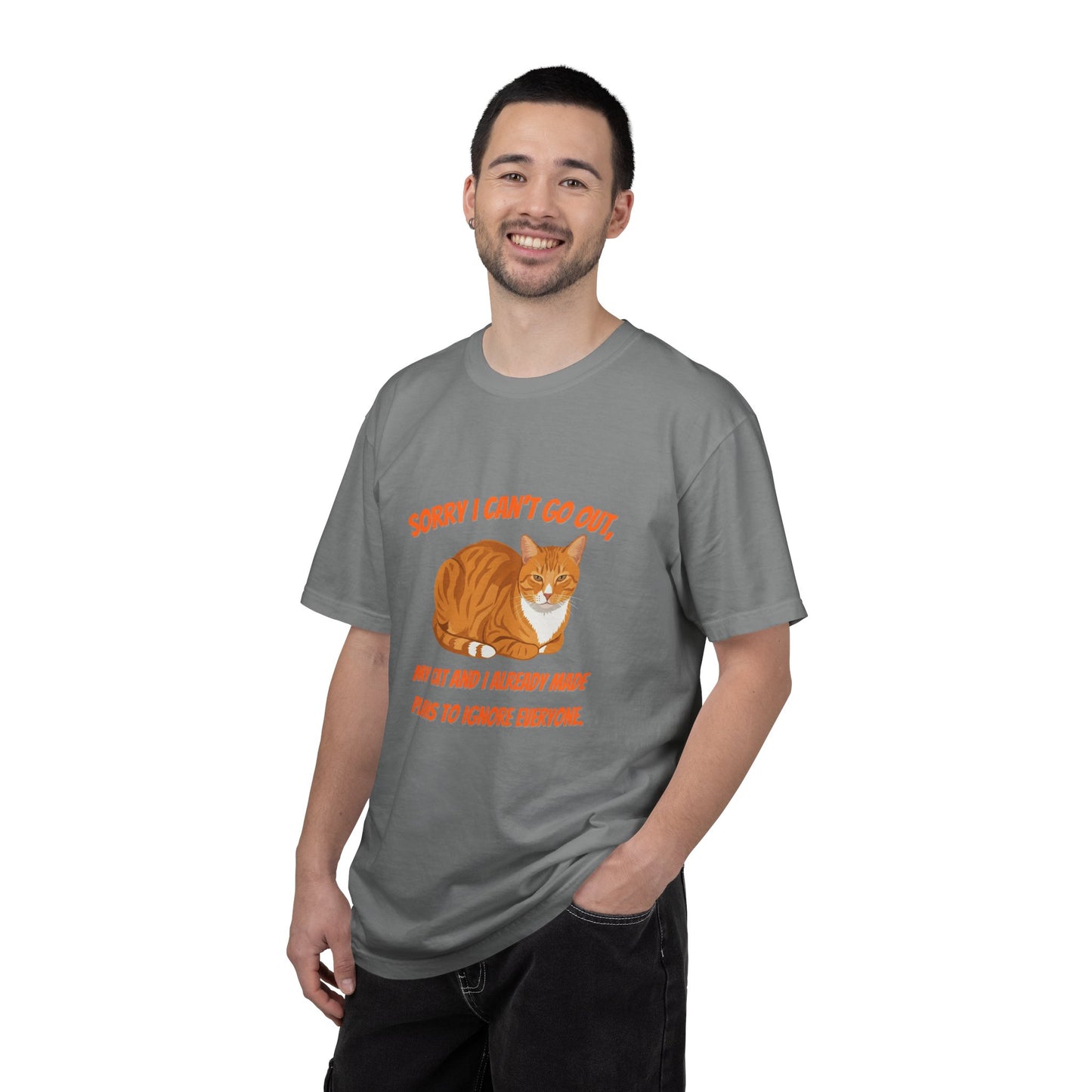 Sorry I Cant Go Cat - T-Shirt