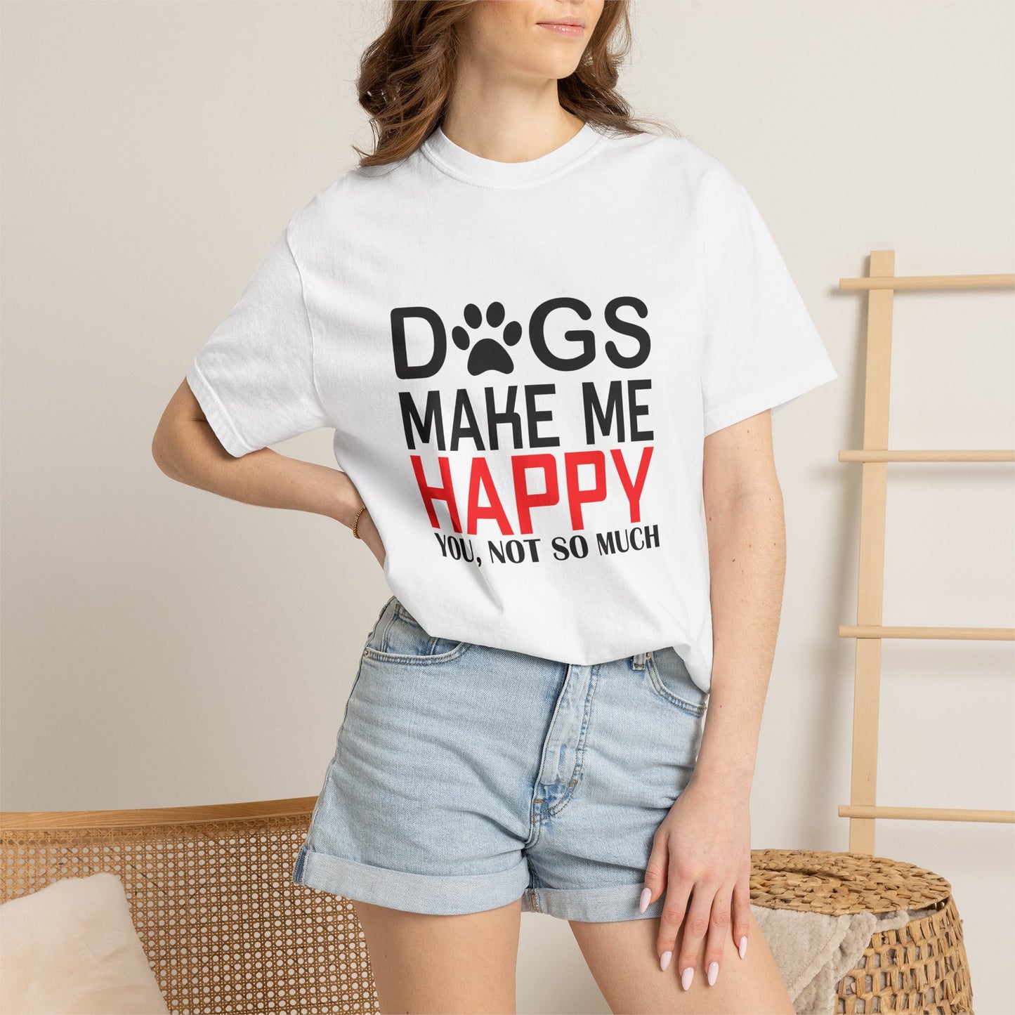 Dogs Make Me Happy Dogs - T-Shirt
