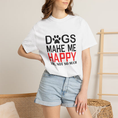 Dogs Make Me Happy Dogs - T-Shirt